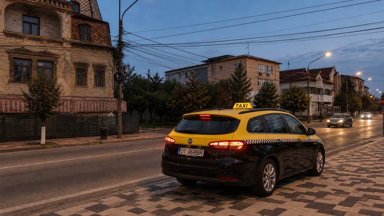 Taxi Viorel pe strada in Bals